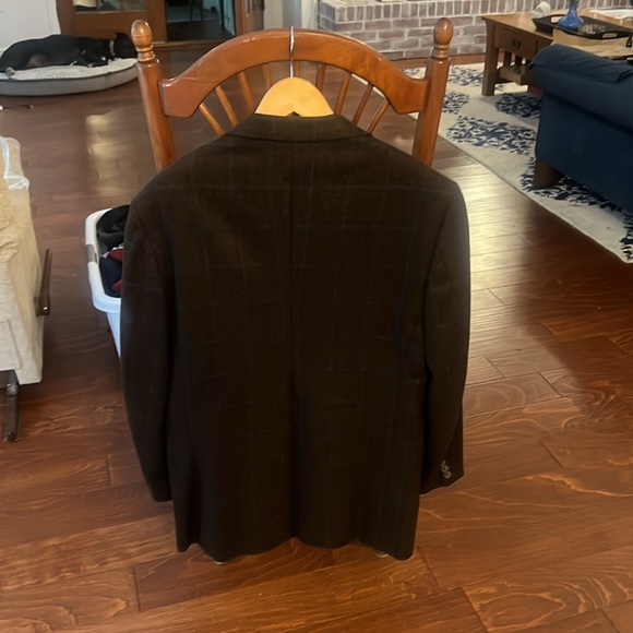 Lambswool sports coat. Brown. 42R - Picture 3 of 3